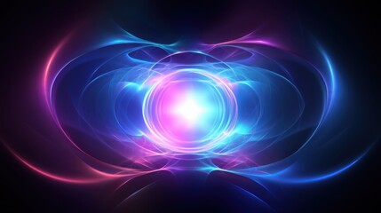 Abstract Blue Pink Energy Light Waves Flowing