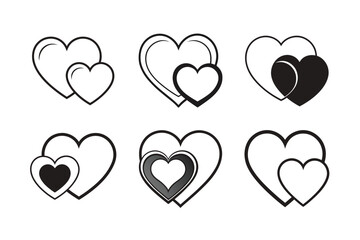 Heart Love Symbol Icons Set – Perfect for Design Projects