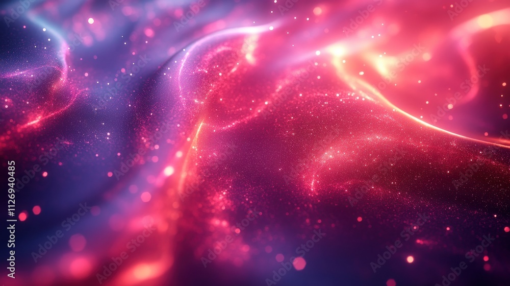 Poster abstract animation 3d render of futuristic background with color dispersion effect seamless looped v