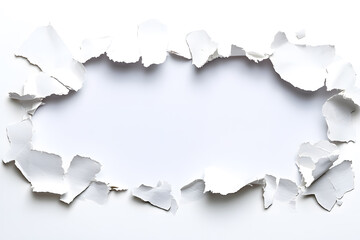 Obraz premium Torn paper white frame 
