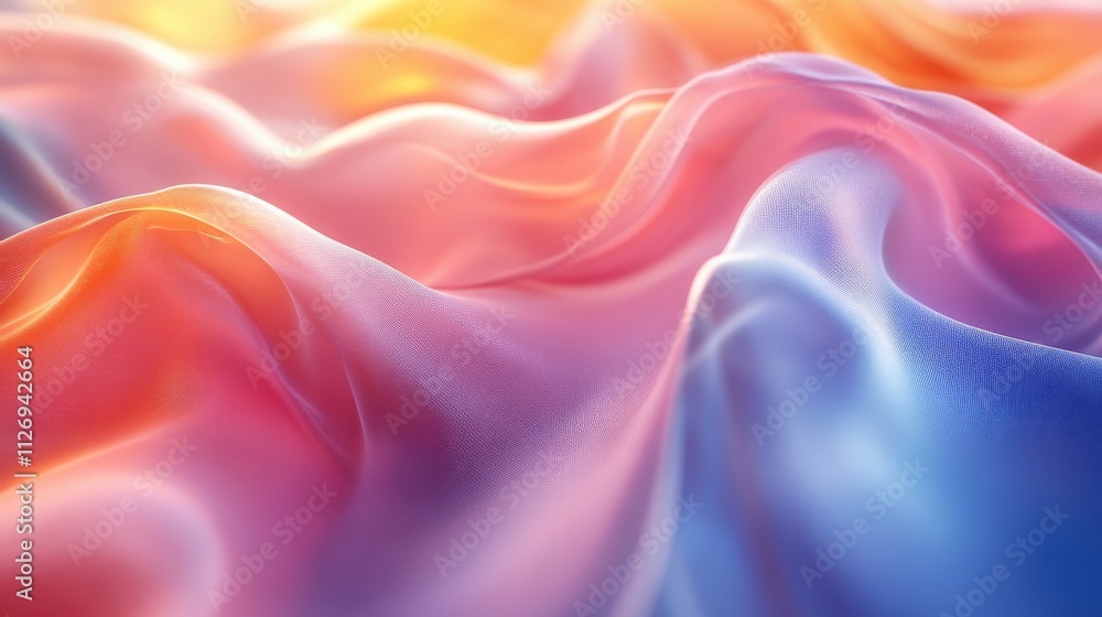 Poster abstract animation 3d render of soft background with color refraction effect seamless looped vide