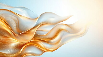 A visually stunning banner template background that exudes luxury and sophistication, featuring abstract gold elements that create a sense of opulence and elegance.