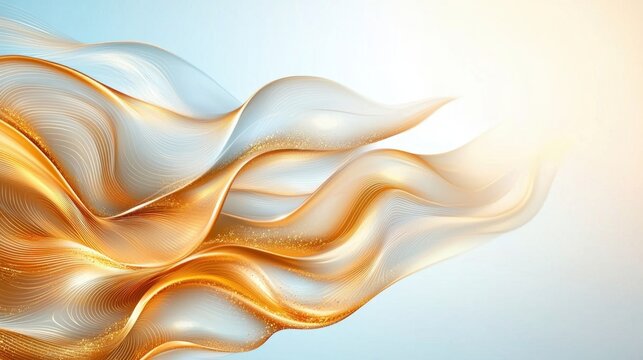 A visually stunning banner template background that exudes luxury and sophistication, featuring abstract gold elements that create a sense of opulence and elegance.