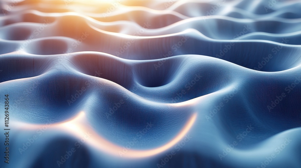 Poster abstract animation background design with wavy circle looping video 3d rende