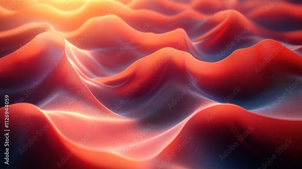 Poster abstract animation background design with wavy circle looping video 3d rende
