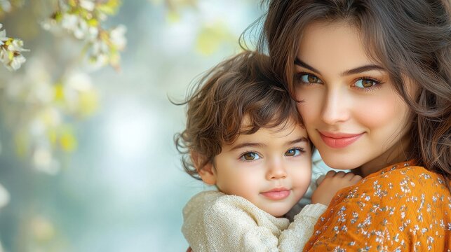 A divine figure with kind eyes and a gentle smile, cradling a young child in their arms with a loving and protective embrace.