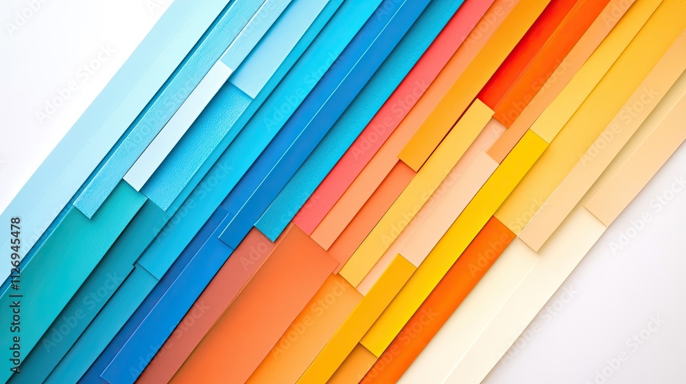 Poster colorful layers of paper in vibrant shades creating a beautiful abstract composition for modern desi