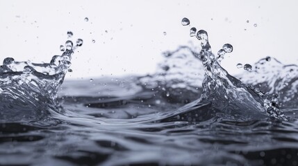 water splash isolated on white