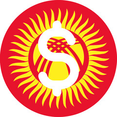 Kyrgyzstan Flag on US Dollars