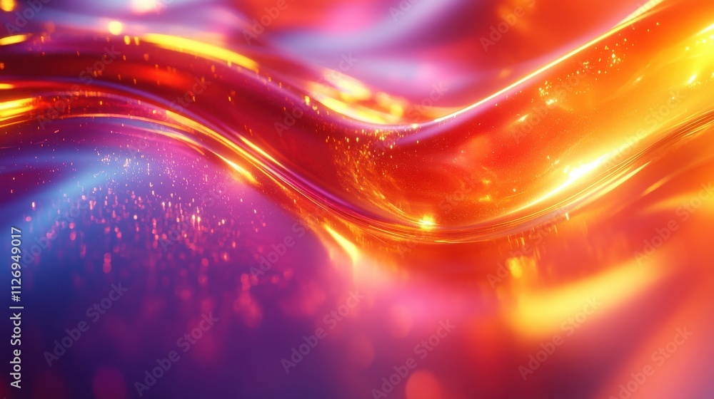 Poster abstract animation of color refraction effect 3d render seamless looped vide