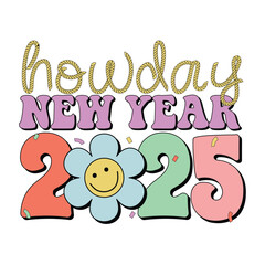 Retro valentine happy New year design 