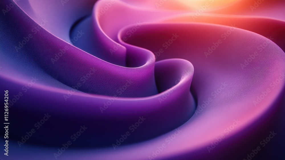 Poster abstract animation rotating purple shape seamless looping video 3d render