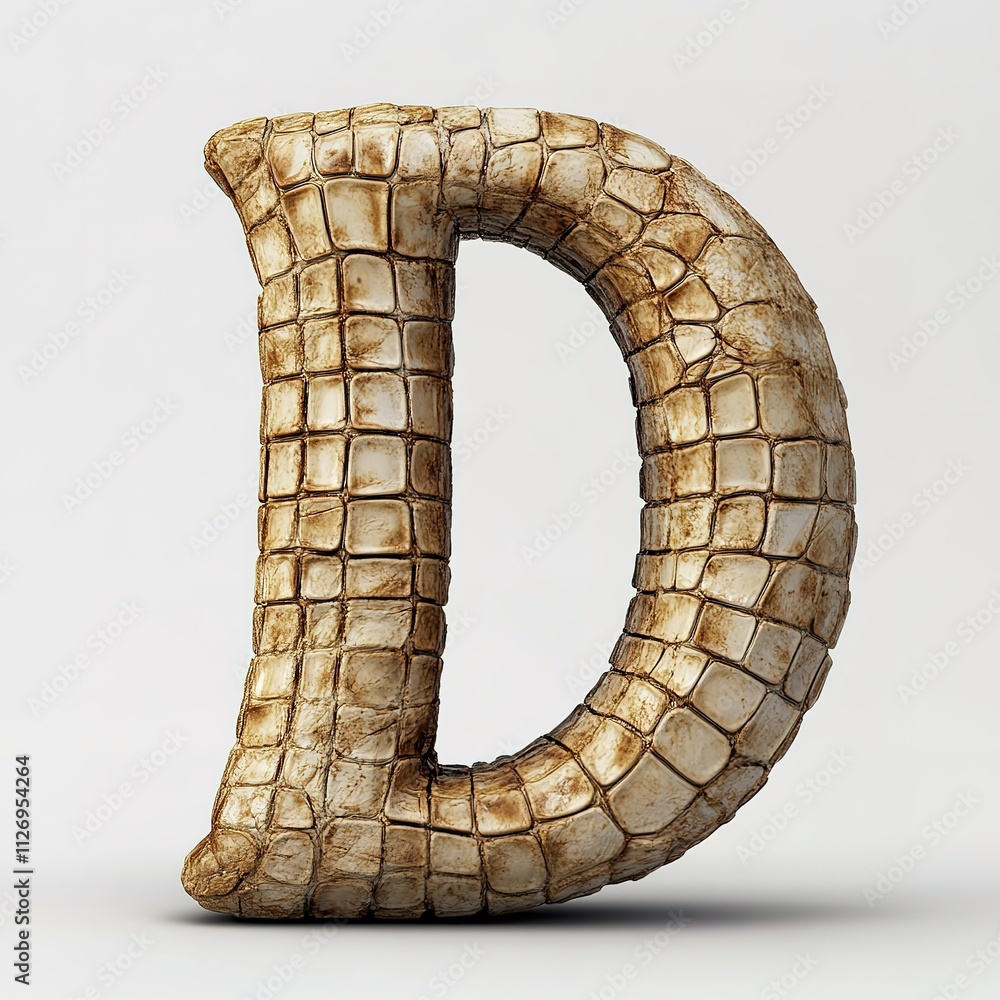 Fototapete the letter d is made of small blocks and has a unique texture