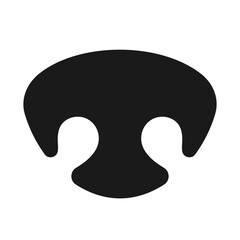 Dog nose vector icon