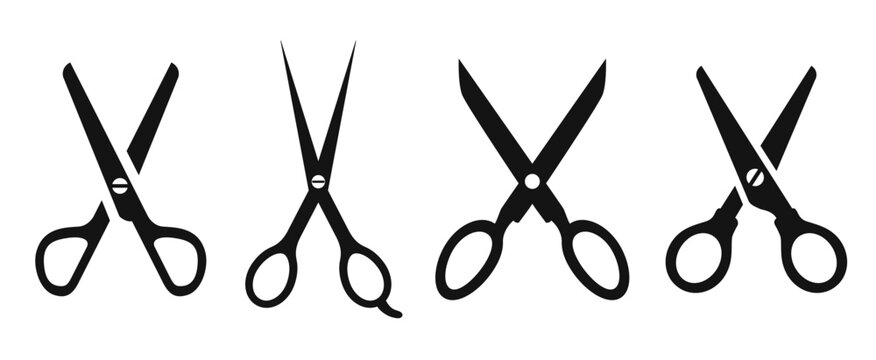 Scissors vector silhouette icon