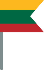 Lithuania Flag On Crisp Corners
