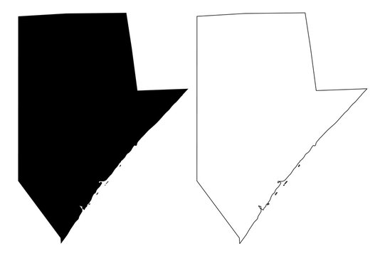 Lower Juba region (Federal Republic of Somalia, Horn of Africa) map vector illustration, scribble sketch Lower Juba map