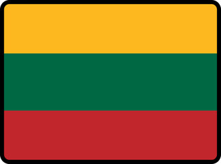 Lithuania Flag Smooth rectangle icon