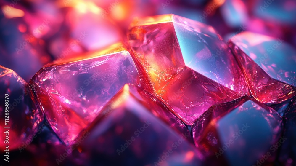 Aufkleber abstract background design iridescent glass shapes on black background seamless looping animation 3d