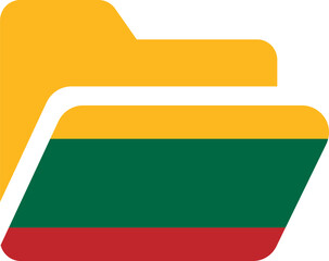 Folder Shape Of Lithuania Flag