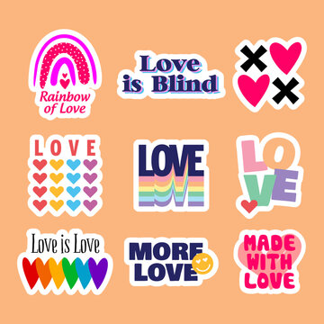 Valentine's day cute stikers bundle