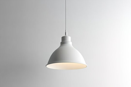 A white light fixture hanging from the ceiling