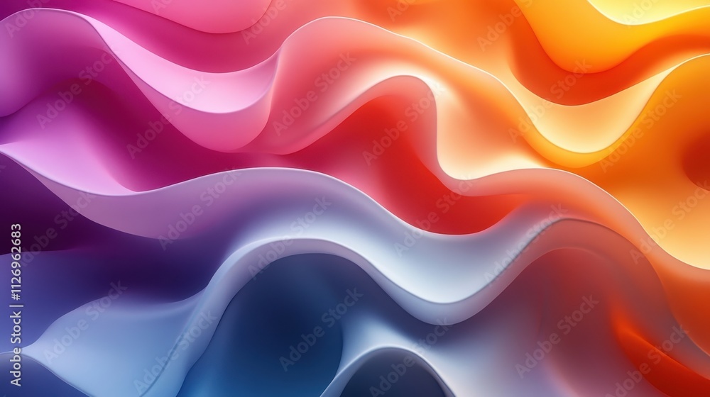 Poster abstract colorful background seamless looping animation 3d rende