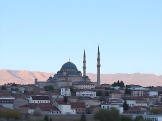 Fototapeta premium blue mosque city