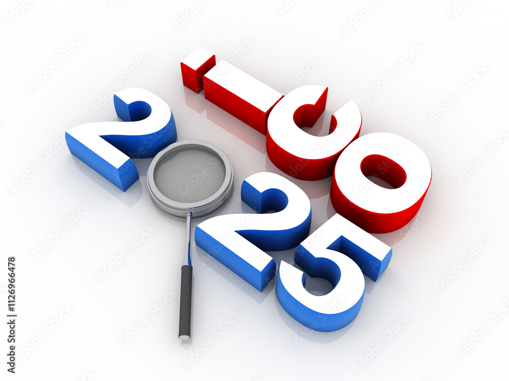 Poster 3d rendering initial coin offering with 2025