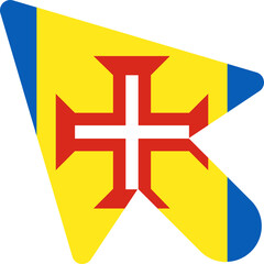 Obraz premium Madeira Flag On Curser