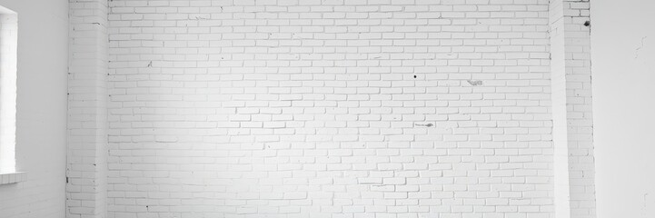 White brick wall with visible textures and subtle shadows, perfect as a background for various design projects, texture, urban