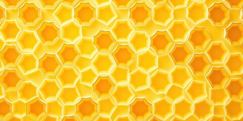 Abstract Honeycomb Pattern Background Texture Golden Hexagonal Cells