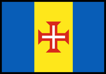 Fototapeta premium Madeira Flag rectangle Icon