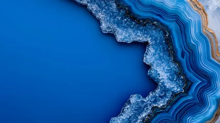 Navy blue agate crystal stone texture wallpaper