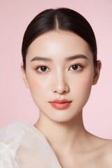 Obraz premium Photo beautiful asian womens faces faces for makeup face cosmetics advertising hi res 