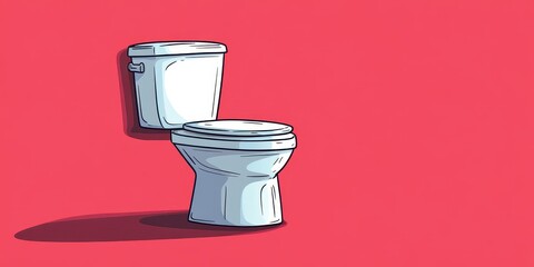Striking Contrast: Modern vs. Weathered Toilets Against a Red Backdrop
