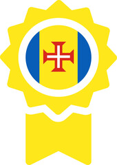 Madeira flag on badge bag