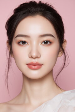 優美なポートレート：若い女性の横顔
