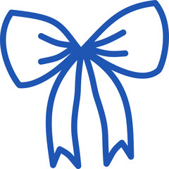 blue ribbon outline doodle