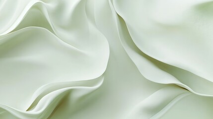 Obraz premium Close-up of flowing, soft, light fabric with elegant folds and texture.