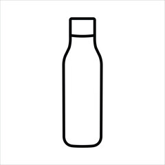 Minimalist Drinking Water Bottle Icon Design
