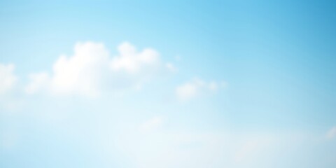 Soft, Blurred Sky Background with Wispy White Clouds Ideal for Design Projects