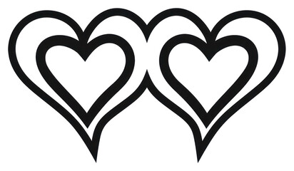 PNG 2 black hearts dynamite weaponry stencil.