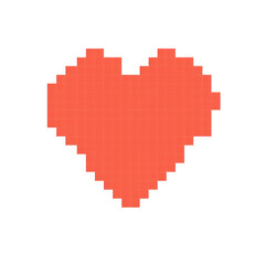 PNG Pixelated red heart illustration