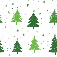 Fototapeta premium Seamless Patterns of christmas tree