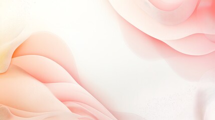 Soft abstract pink and peach flowing shapes create an elegant and calming composition.