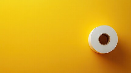 Modern Toilet Paper Advertisement: Minimalistic, Bold Design with Vibrant Colors