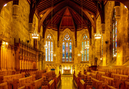Chapel interior at the University of St Andrews, St Andrews, Fife, Scotland, UK