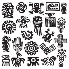 Aztec Style Icons Machine Embroidery Design Bundle