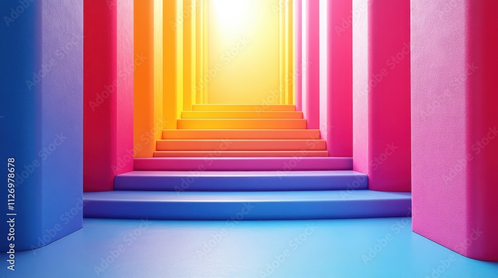 Aufkleber abstract minimalist background design 3d render